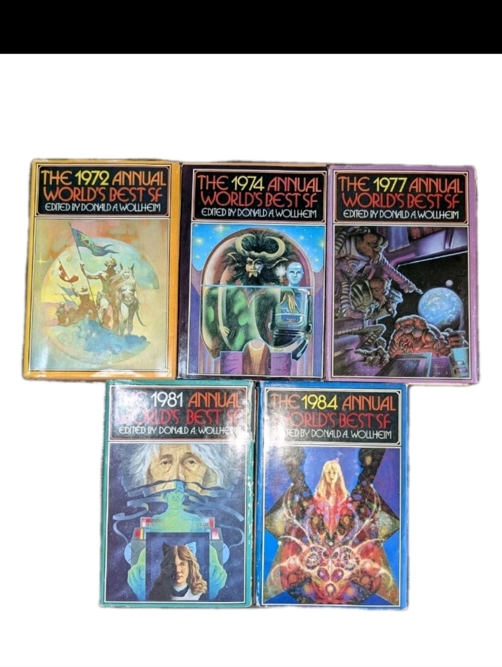 The Annual World's Best SF Science Fiction Books 1972 1974 1977 1981 1984 Lot